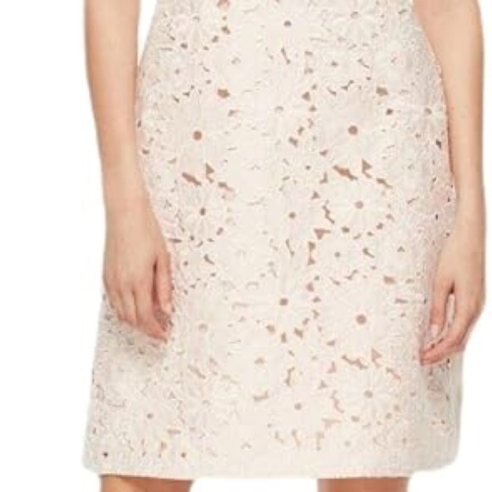 Kate Spade new york Sleeveless Floral Cutwork A-Line Dress, Rose-dew NWOT